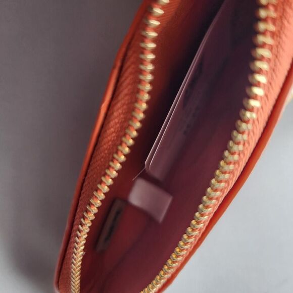 NWT Coach 5736 Halloween Candy Corn Zip Coin Card Case Chalk Leather```` - Picture 4 of 4